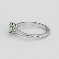 1.04 Ct. Yellowish Green Sapphire Ring, 18K White Gold 4
