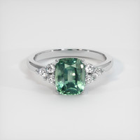 2.67 Ct. Sapphire Ring, 18K White Gold 1