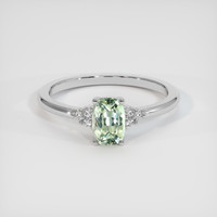 0.97 Ct. Sapphire Ring, 18K White Gold 1