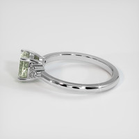 1.44 Ct. Yellowish Green Sapphire Ring, 18K White Gold 4