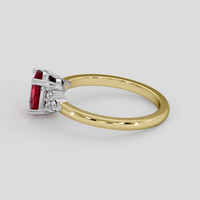 1.07 Ct. Ruby Ring, 18K White & Yellow 4