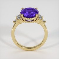 4.42 Ct. Violet Tanzanite Ring, 10K Yellow Gold 3