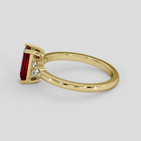 0.99 Ct. Ruby Ring, 10K Yellow Gold 4