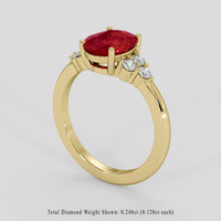 1.80 Ct. Ruby Ring, 10K Yellow Gold 2