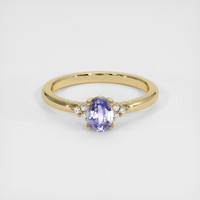 0.58 Ct. Purple Sapphire Ring, 10K Yellow Gold 1