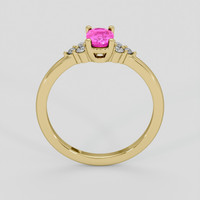 0.69 Ct. Pink Sapphire Ring, 10K Yellow Gold 3