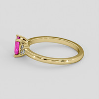 0.69 Ct. Pink Sapphire Ring, 10K Yellow Gold 4