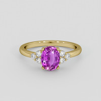 2.05 Ct. Pinkish Purple Sapphire Ring, 10K Yellow Gold 1