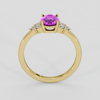 2.05 Ct. Pinkish Purple Sapphire Ring, 10K Yellow Gold 3
