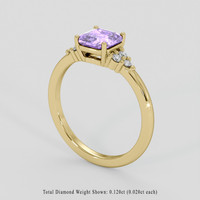1.36 Ct. Purple Sapphire Ring, 10K Yellow Gold 2