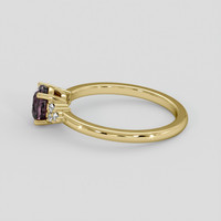 1.08 Ct. Pinkish Purple Sapphire Ring, 10K Yellow Gold 4
