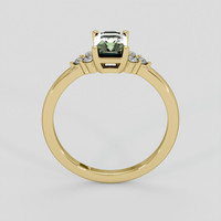 1.22 Ct. Green Sapphire Ring, 10K Yellow Gold 3