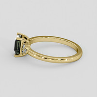 1.22 Ct. Green Sapphire Ring, 10K Yellow Gold 4