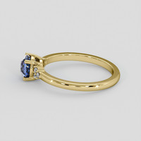 0.97 Ct. Blue Sapphire Ring, 10K Yellow Gold 4