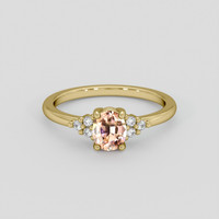 0.69 Ct. Padparadscha Sapphire Ring, 10K Yellow Gold 1