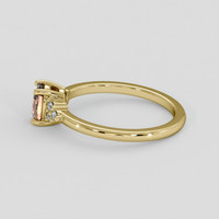 0.69 Ct. Padparadscha Sapphire Ring, 10K Yellow Gold 4