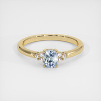 0.94 Ct. Greyish Blue Sapphire Ring, 10K Yellow Gold 1