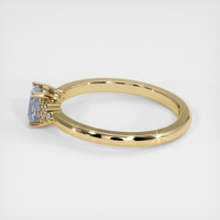 0.94 Ct. Greyish Blue Sapphire Ring, 10K Yellow Gold 4