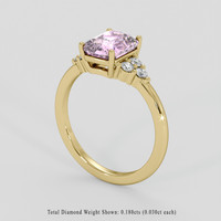 2.10 Ct. Pink Sapphire Ring, 10K Yellow Gold 2