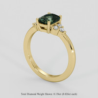 1.60 Ct. Yellowish Green Sapphire Ring, 10K Yellow Gold 2