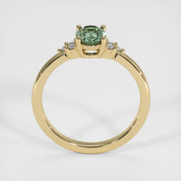 0.77 Ct. Green Sapphire Ring, 10K Yellow Gold 3