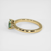 0.58 Ct. Green Sapphire Ring, 10K Yellow Gold 4