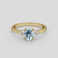 1.32 Ct. Greenish Blue Sapphire Ring, 10K Yellow Gold 1