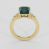 3.30 Ct. Greenish Blue Sapphire Ring, 10K Yellow Gold 3