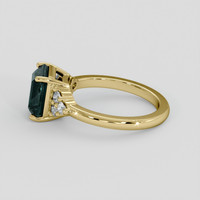 3.30 Ct. Greenish Blue Sapphire Ring, 10K Yellow Gold 4