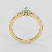 0.63 Ct. Green Sapphire Ring, 10K Yellow Gold 3