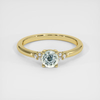 0.74 Ct. Green Sapphire Ring, 10K Yellow Gold 1