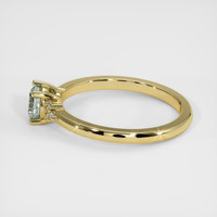 0.74 Ct. Green Sapphire Ring, 10K Yellow Gold 4