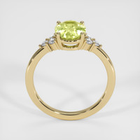 2.30 Ct. Greenish Yellow Sapphire Ring, 10K Yellow Gold 3