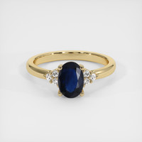 0.89 Ct. Sapphire Ring, 14K Yellow Gold 1