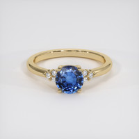 1.24 Ct. Blue Sapphire Ring, 14K Yellow Gold 1