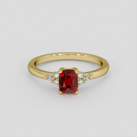 1.01 Ct. Ruby Ring, 14K Yellow Gold 1