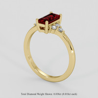 0.99 Ct. Ruby Ring, 14K Yellow Gold 2