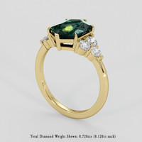 3.86 Ct. Bi Color Sapphire Ring, 14K Yellow Gold 2