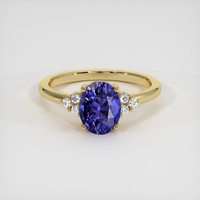 1.86 Ct. Purplish Blue Sapphire Ring, 14K Yellow Gold 1