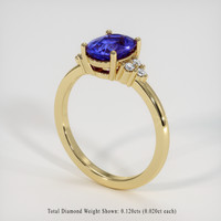 1.86 Ct. Purplish Blue Sapphire Ring, 14K Yellow Gold 2