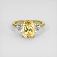 3.53 Ct. Yellow Sapphire Ring, 14K Yellow Gold 1