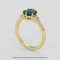 1.47 Ct. Bluish Green Sapphire Ring, 14K Yellow Gold 2