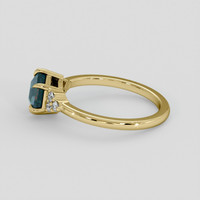 1.47 Ct. Bluish Green Sapphire Ring, 14K Yellow Gold 4