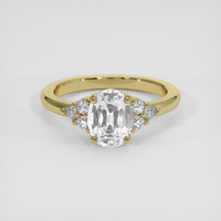 2.05 Ct. White Sapphire Ring, 14K Yellow Gold 1