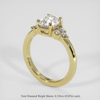 2.05 Ct. White Sapphire Ring, 14K Yellow Gold 2