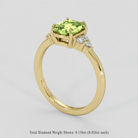 1.67 Ct. Yellowish Green Sapphire Ring, 14K Yellow Gold 2