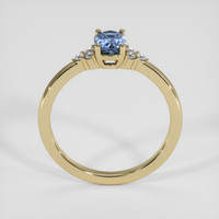 0.98 Ct. Greyish Blue Sapphire Ring, 14K Yellow Gold 3