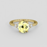 2.00 Ct. Yellow Sapphire Ring, 14K Yellow Gold 1