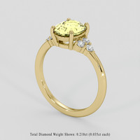 2.00 Ct. Yellow Sapphire Ring, 14K Yellow Gold 2
