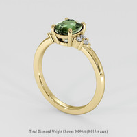 1.73 Ct. Green Sapphire Ring, 14K Yellow Gold 2